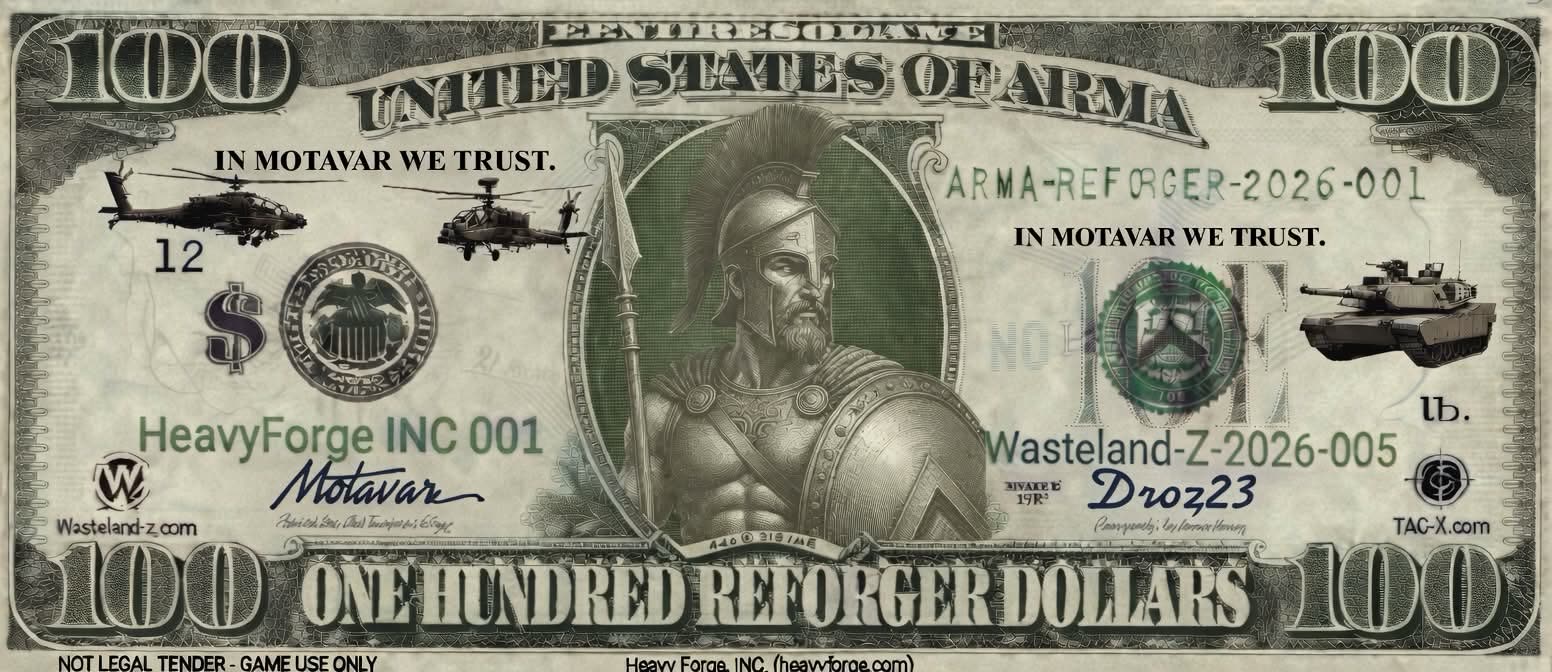 Custom in-game currency: One Hundred Reforger Dollars